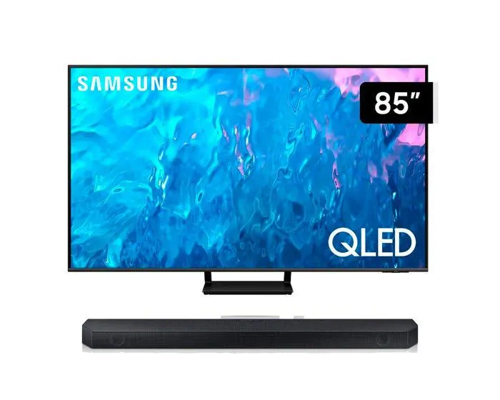 Televisor Samsung Smart TV 85" QLED 4K QN85Q70CAGXPE (Nuevo) + Soundbar Samsung Bluetooth 3.1.2 CH HW-Q600C/PE
