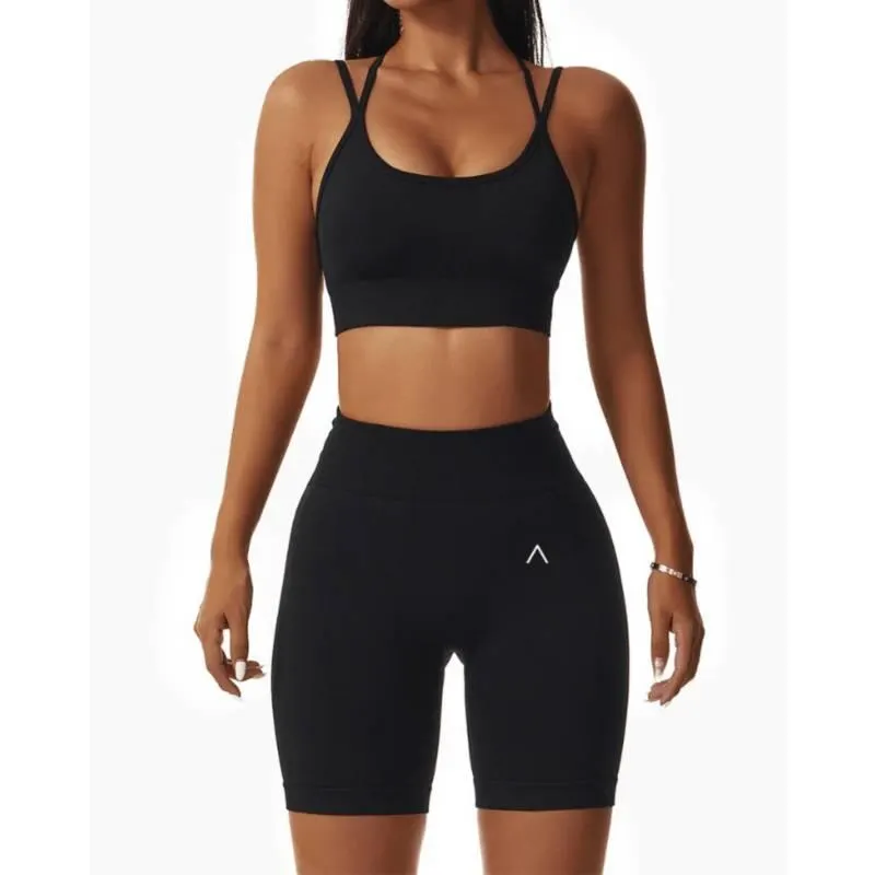 Set Pushup Bra y Short - Conjunto leggin - Ropa deportiva mujer