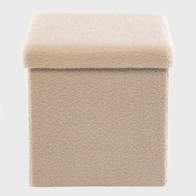 Pouff Plegable Beige 38cm