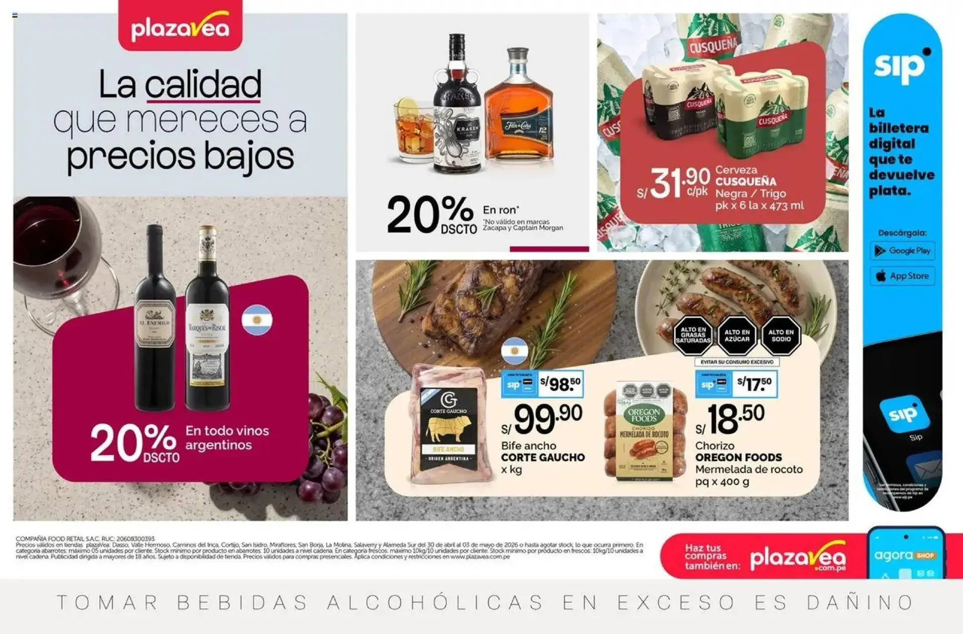 Catalogo de Catálogo Plaza Vea 30 de abril al 4 de mayo 2026 - Pag 1