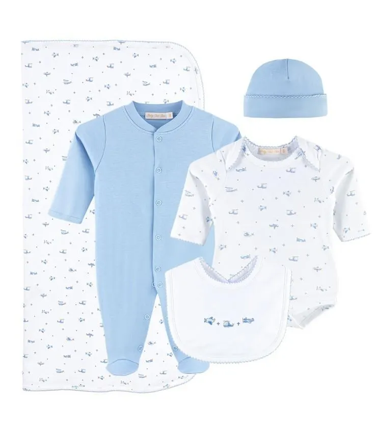 Ajuar De 5 Piezas De 100% Algodón Pima | Colección Happy Flight