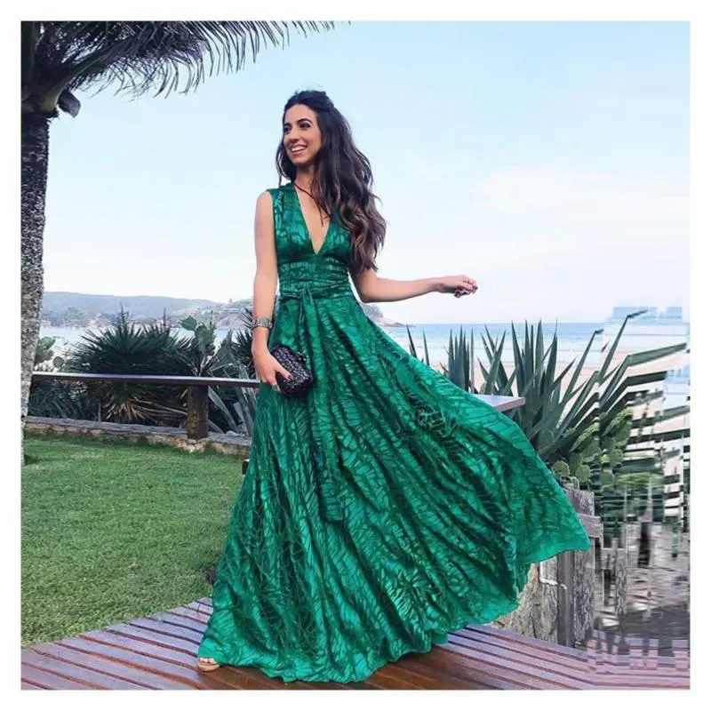 Vestido largo de fiesta para mujer - Floral