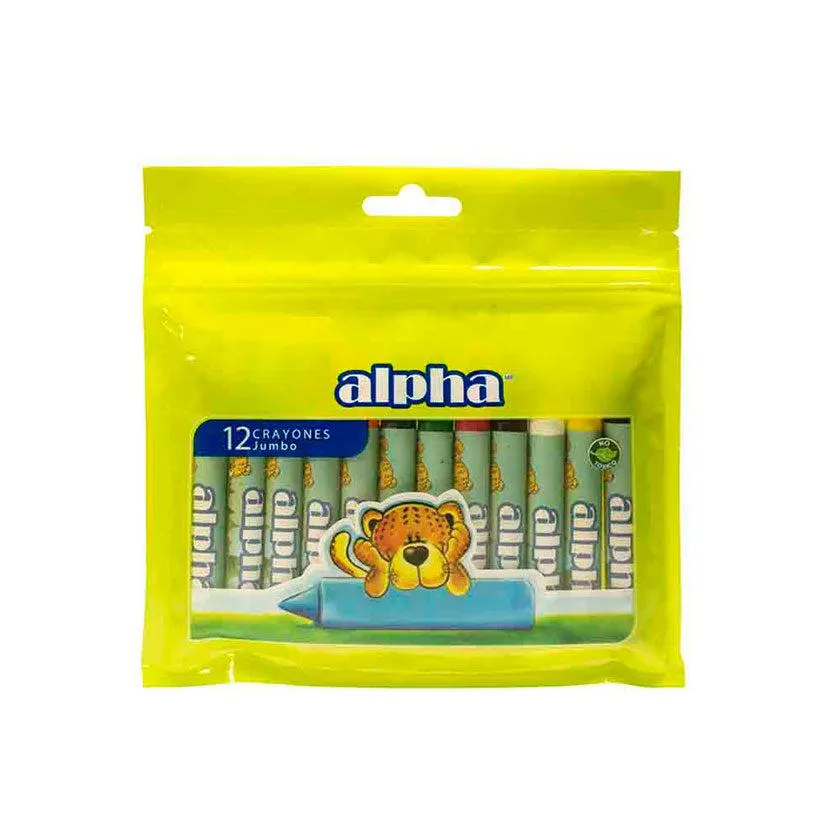 Crayones Alpha De Cera Jumbo x12