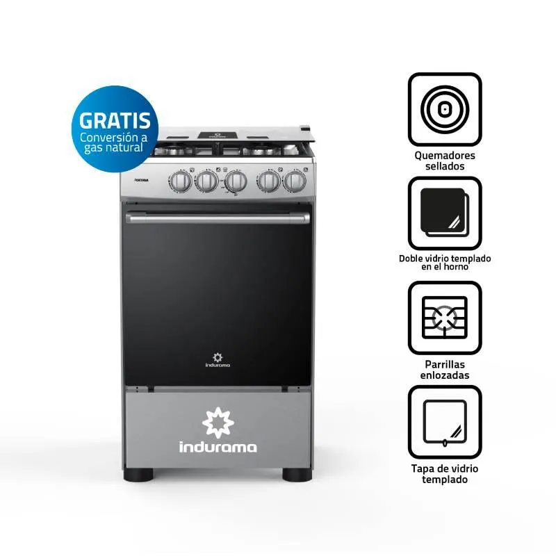 Cocina 20" 4 Hornillas Gris Fontana