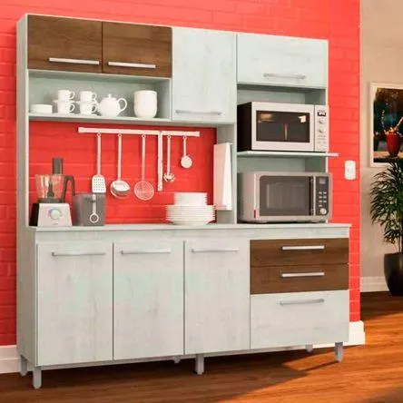 Mueble Alacena de Cocina Blume 185cm MDP Orange