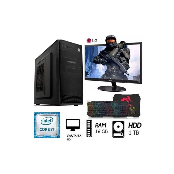 Desktop 19" Free Dos Intel Core i7 3.2 Ghz 16GB 1TB SGMP96