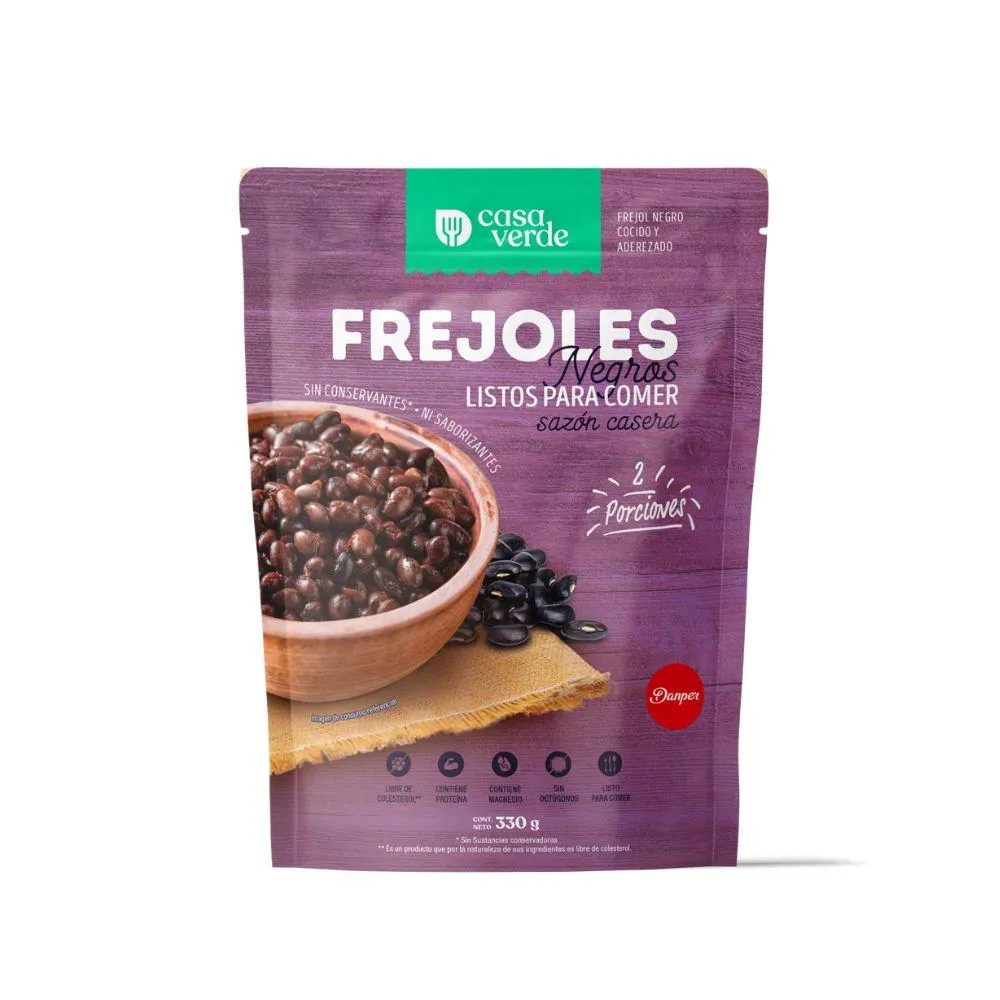 Frejol negro aderezado Casa Verde 330 g