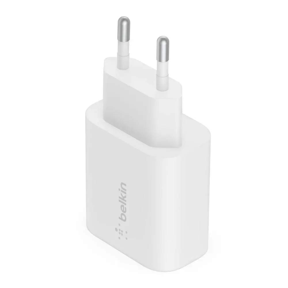 Cargador de Pared Belkin PD PPS USBC 20W AC Charger Standalone Blanco