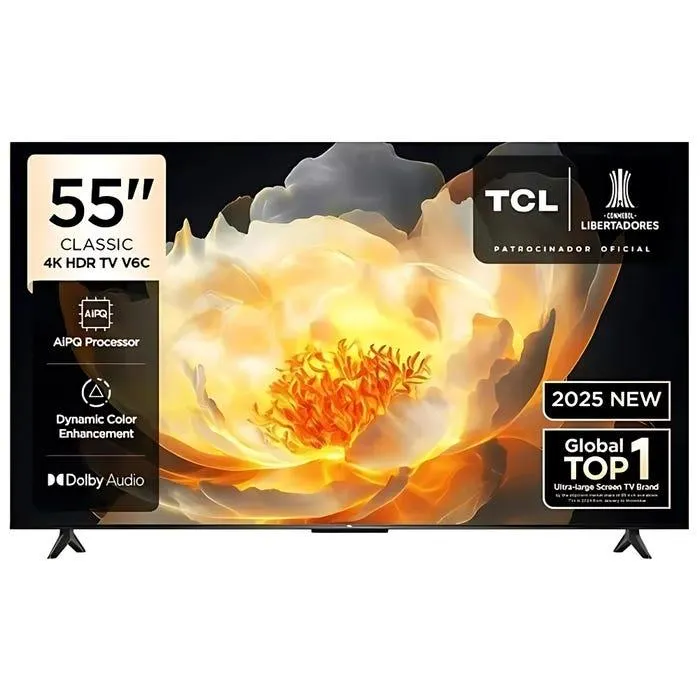 TV TCL 55'' LED 4K Ultra HD Google TV 55V6C