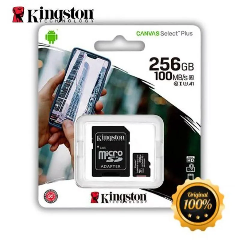 Tarjeta Memoria Micro SD Kingston Canvas Select Plus de 256GB