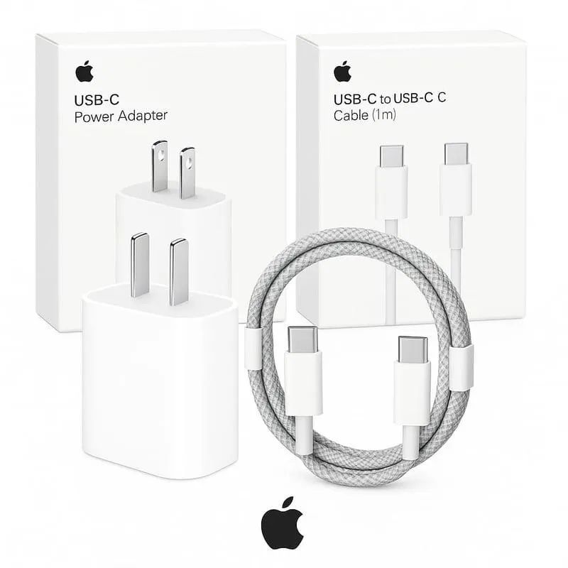Cargador Apple 20w + Cable USB-C a C (Trenzado )