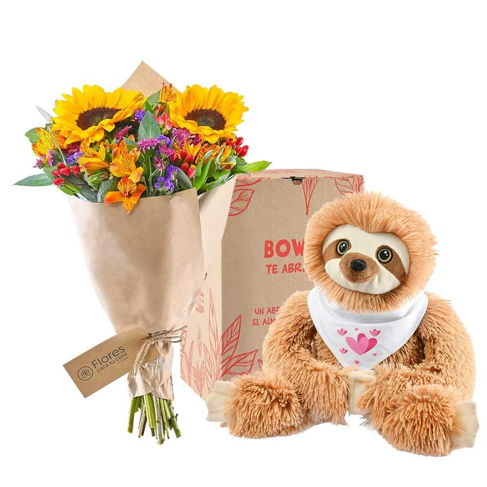 Ramo de Flores y Bowie Corazones