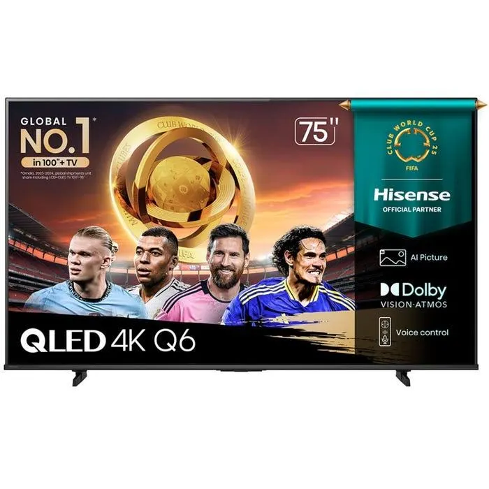 TV Hisense 75" QLED 4K UHD Vidaa 75Q6QV