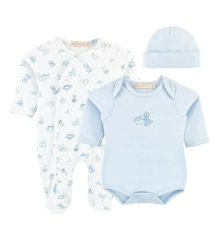 Ajuar De 3 Piezas 100% Algodón Pima | Colección Dinos Babies