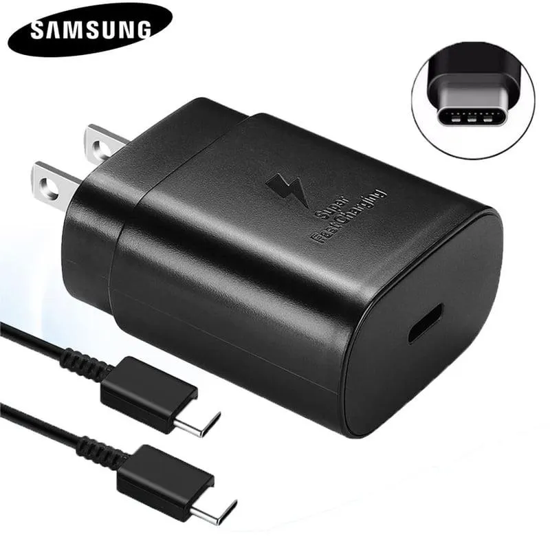 Cargador Samsung 45w Super Fast Charging USB-C Galaxy S23 S22 S21Not20