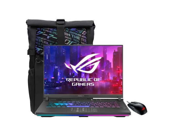 Laptop Gamer Asus ROG Strix G16 de 16", modelo G614JU-N3080W, procesador Intel Core i9 13va Gen, 16GB RAM, 1TB de disco sólido, cámara web 720p HD, entrada USB, HDMI, RJ45 y tipo C, Windows 11, Wifi, Bluetooth 5.3, tarjeta gráfica GeForce RTX4050.