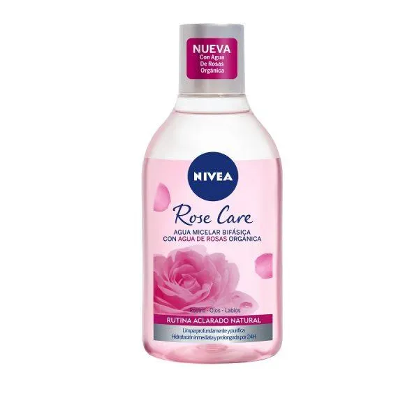 Agua Micelar Bifásica con Agua de Rosas NIVEA Frasco 400ml