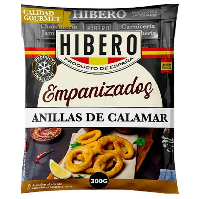 Anillas de Calamar Empanizadas HIBERO Bolsa 300g