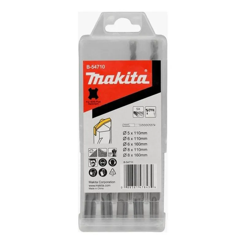 Set Brocas Sds-plus Punto Centro (5pcs)makita B-54710