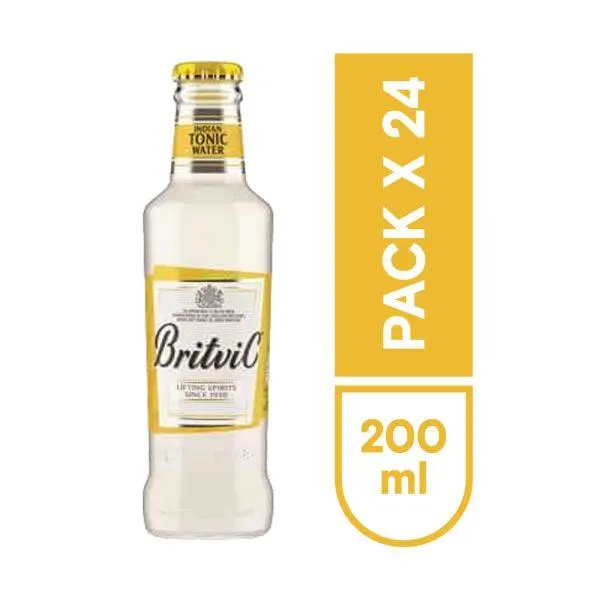 24 Unds Agua Tonica Britvic Botella x 200ML