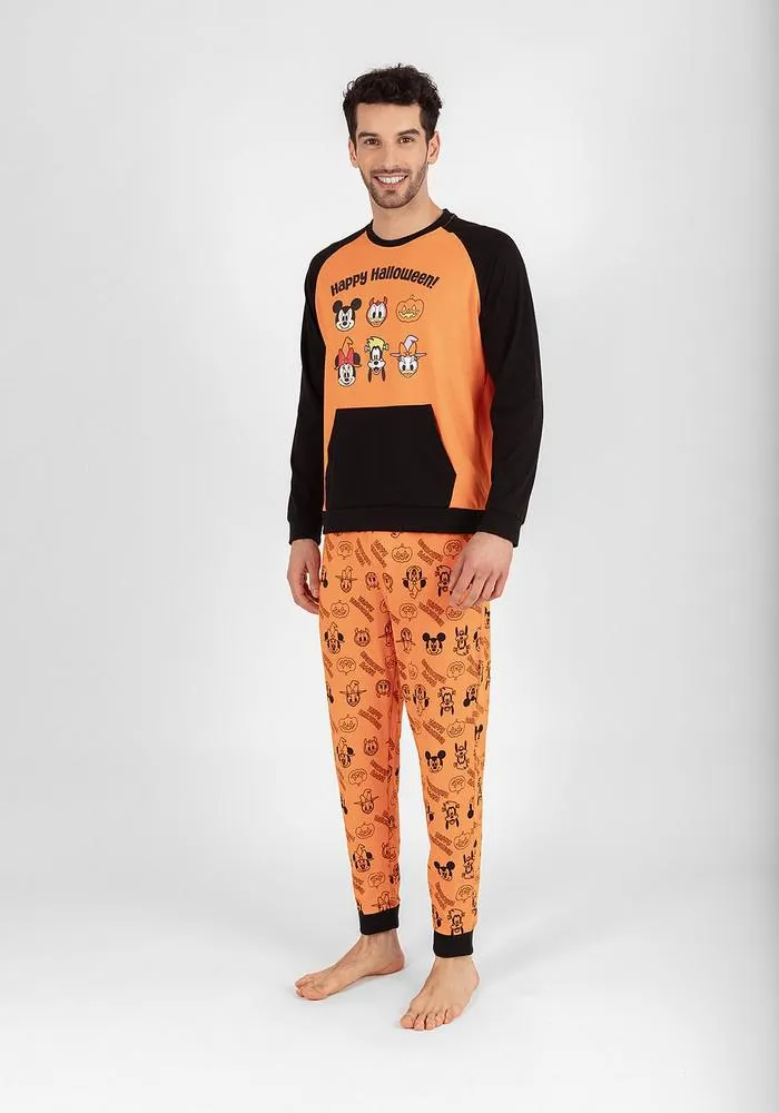 PIJAMA PANTALON DISNEY HOMBRE ALGODÓN NARANJA - D6756