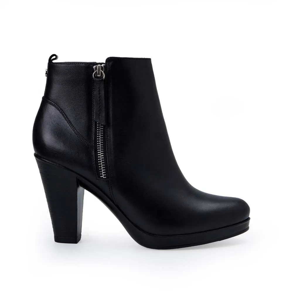 Botín Casual LINDA-2512 Negro Viale Cuero