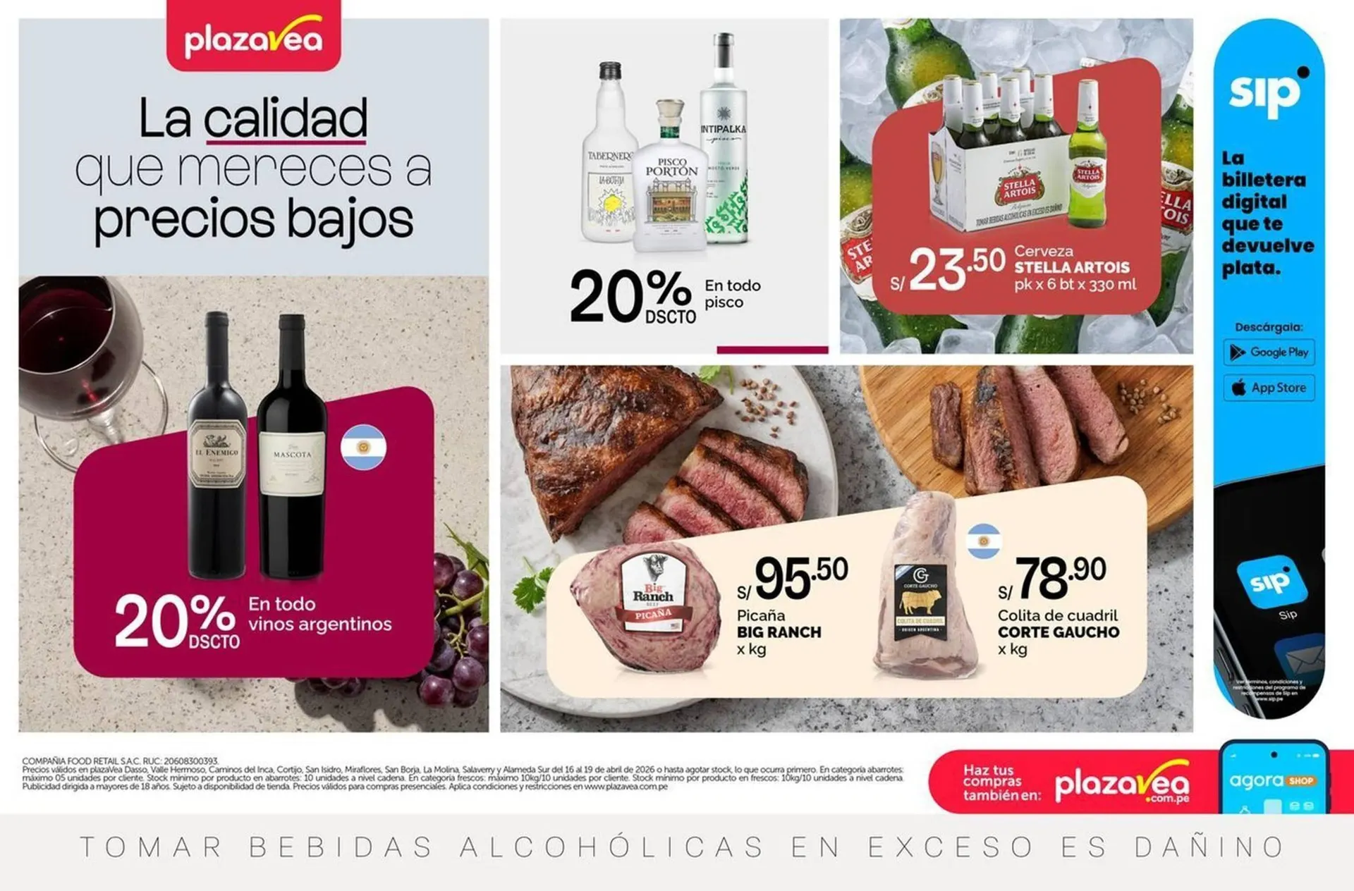 Catalogo de Catálogo Plaza Vea 16 de abril al 19 de abril 2026 - Pag 1