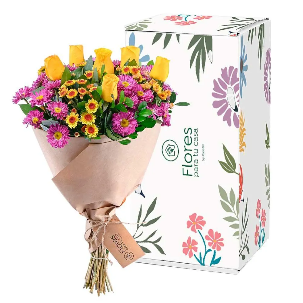 Ramo Rosas Amarillas y Flores