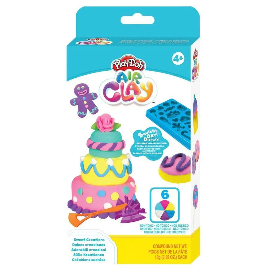 Masas Y Plastilinas Play Doh Air Clay Set Postres + Accesorios