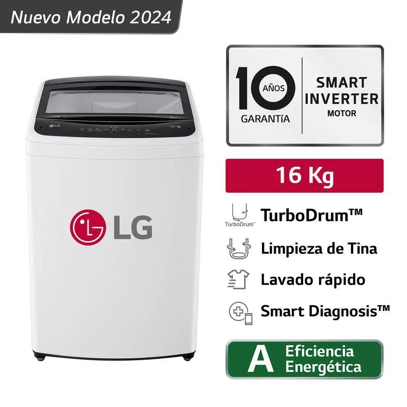 LG LAVADORA WT16WVTB.ABWGLGP 16KG BLANCA