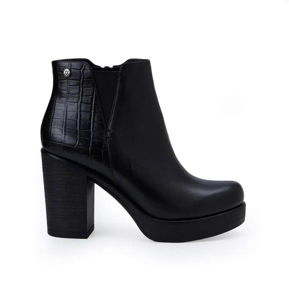 Botín Chelsea Casual LINDA-2517 Negro Viale Cuero