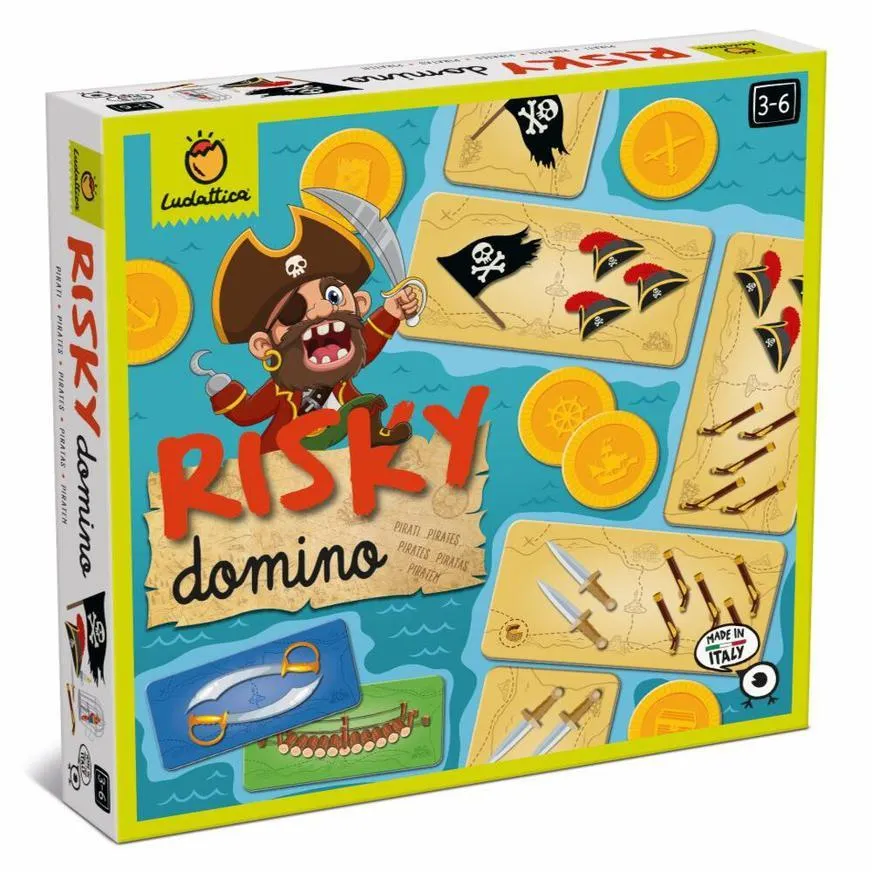 Juego De Mesa Risky Dominó Piratas