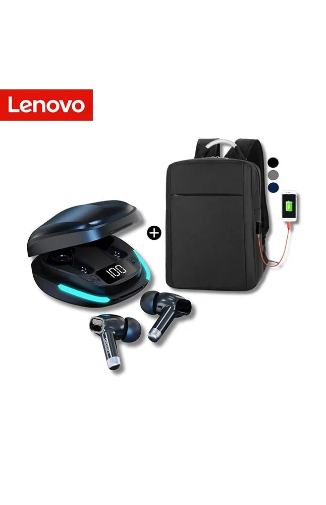 Audífonos True Wireless Lenovo GM2Pro + Mochila