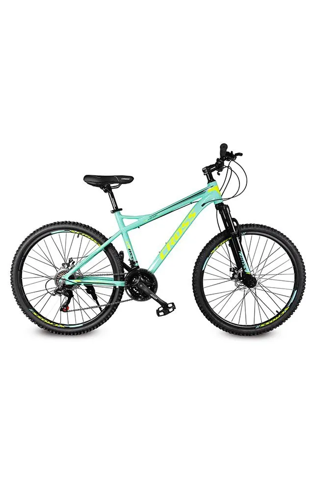 Bicicleta montañera Cross 26" GT 21V Neón y Verde