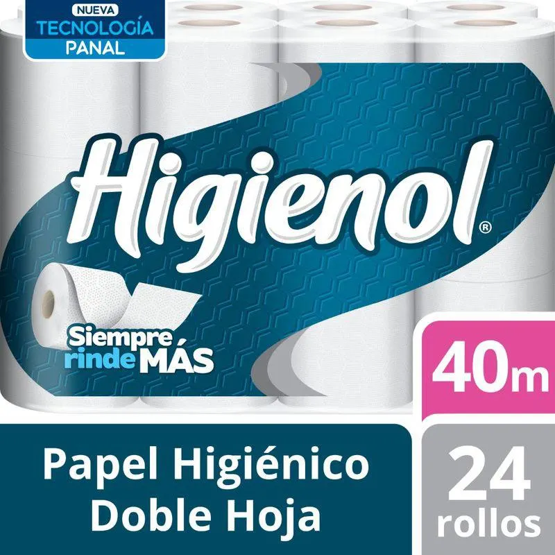 Papel Higiénico Doble Hoja Higienol 24un