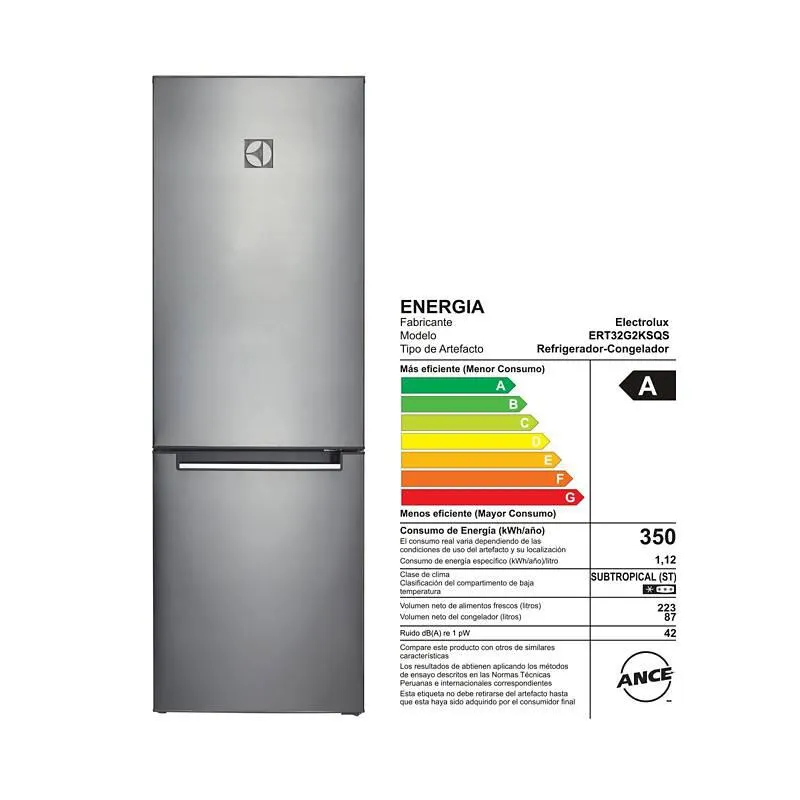 Refrigeradora Electrolux 310L Eurofrost Bott ERT32G2KSQS