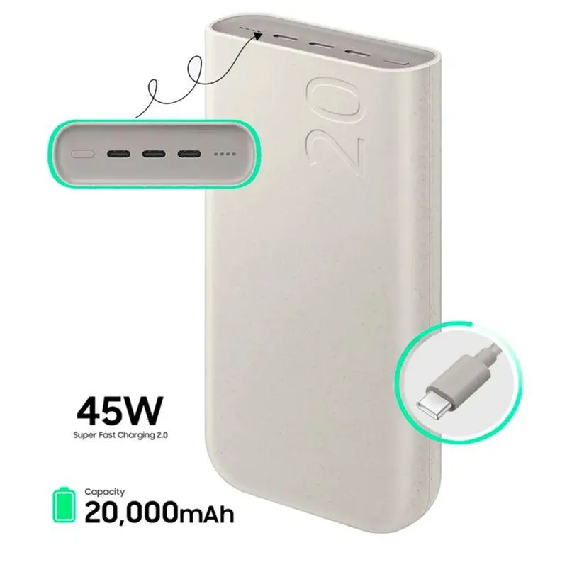 Power Bank Samsung 20000mAh 45W P4520 Beige