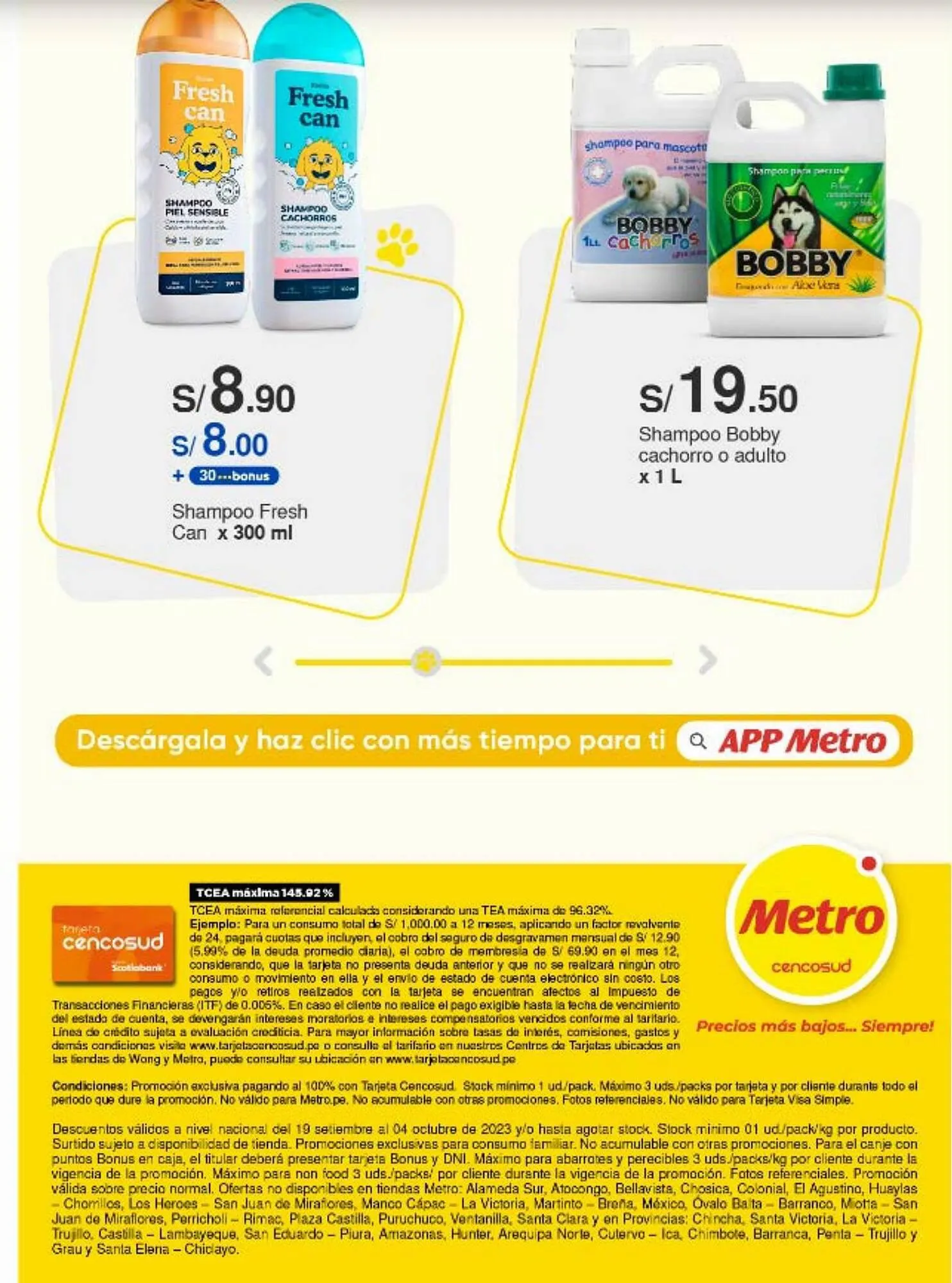 Catalogo de Catálogo Metro 19 de setiembre al 4 de octubre 2023 - Pag 19