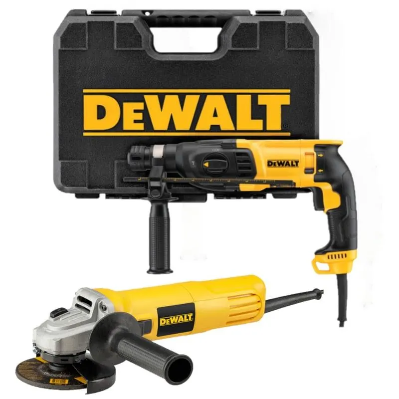 Rotomartillo Dewalt SDS 800W y Esmeril Dewalt 750W