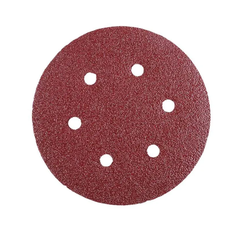 Pack x 5 : Disco Velcro 6" (150mm) PS22K Gr 100 GLS3 (Rojo) Klingspor