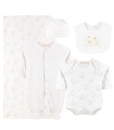 Ajuar De 5 Piezas De 100% Algodón Pima | Colección Royal Elephant