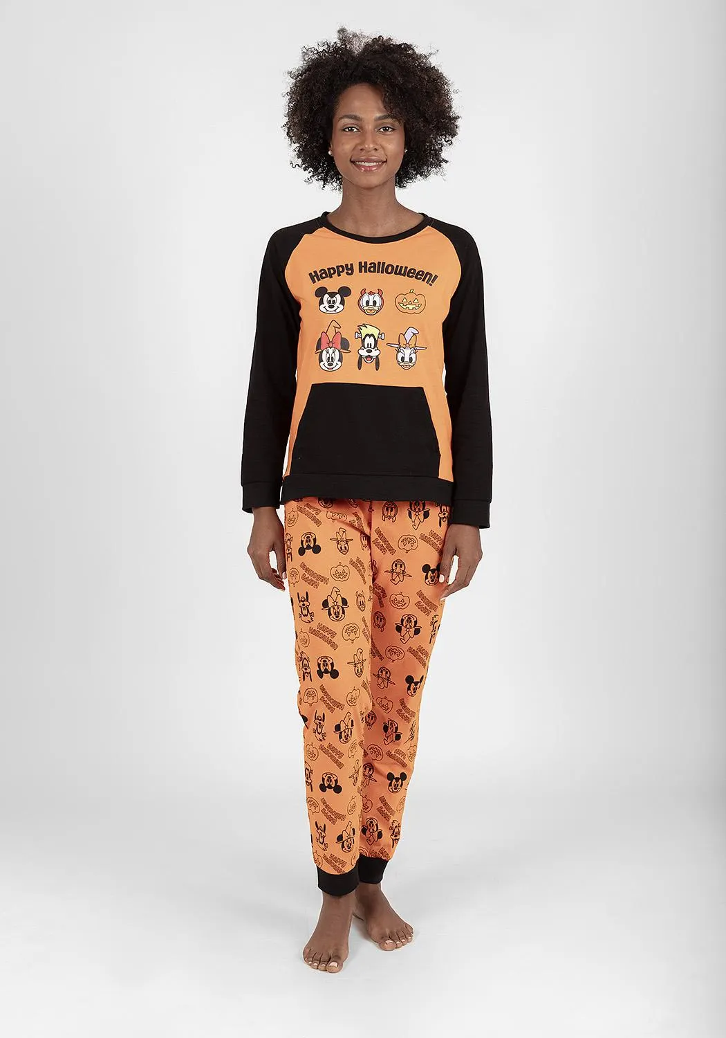 PIJAMA PANTALON DISNEY MUJER ALGODÓN NARANJA - D6056