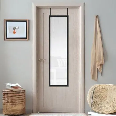 Espejo para Puerta 32.8x122.8cm Negro Textura Orange