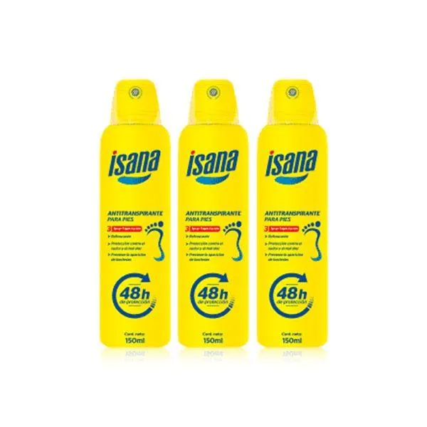 PACK x 3 Antritranspirante ISANA 48 horas 150ml