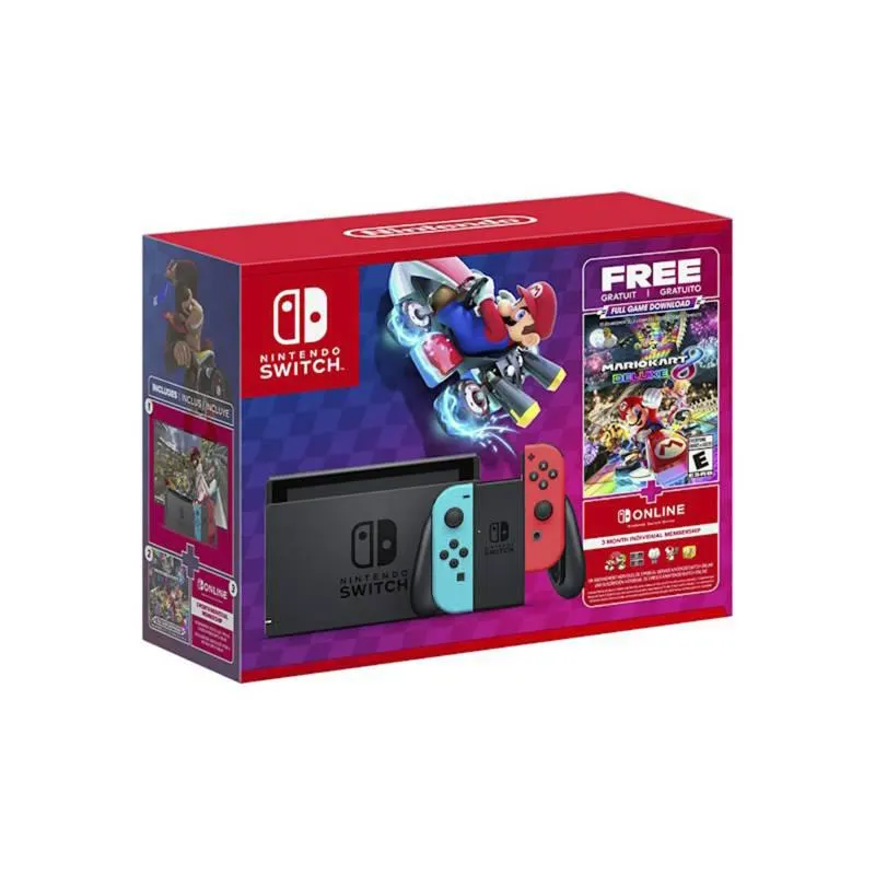 Consola Nintendo Switch + Mario Kart 8 Deluxe + Membresía Online