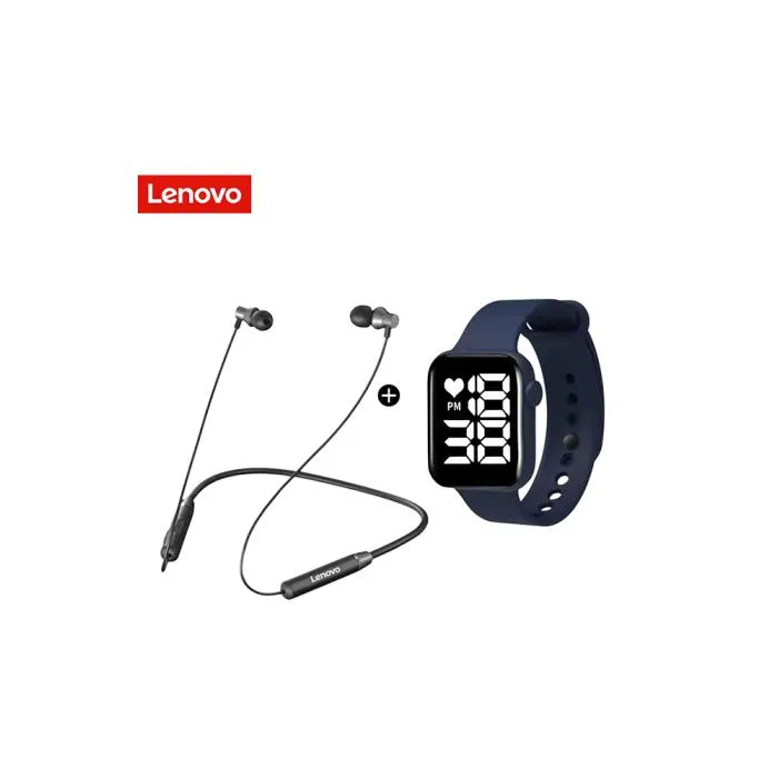 Audífonos In Ear Lenovo Bluetooth HE05 + Reloj