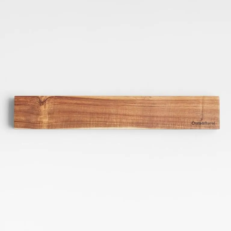 Barra de Pared Magnética de Madera Acacia para Cuchillos