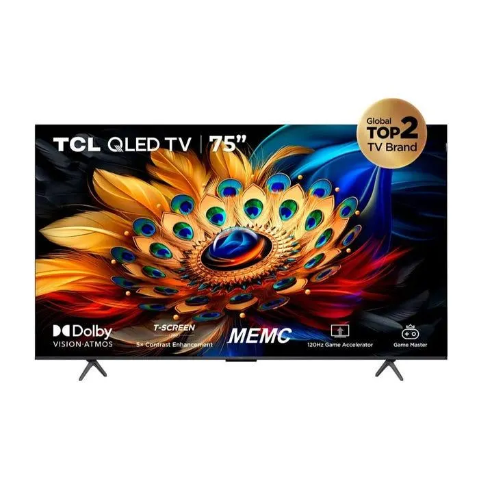 TV TCL 75" QLED 4K UHD Google TV 75C655