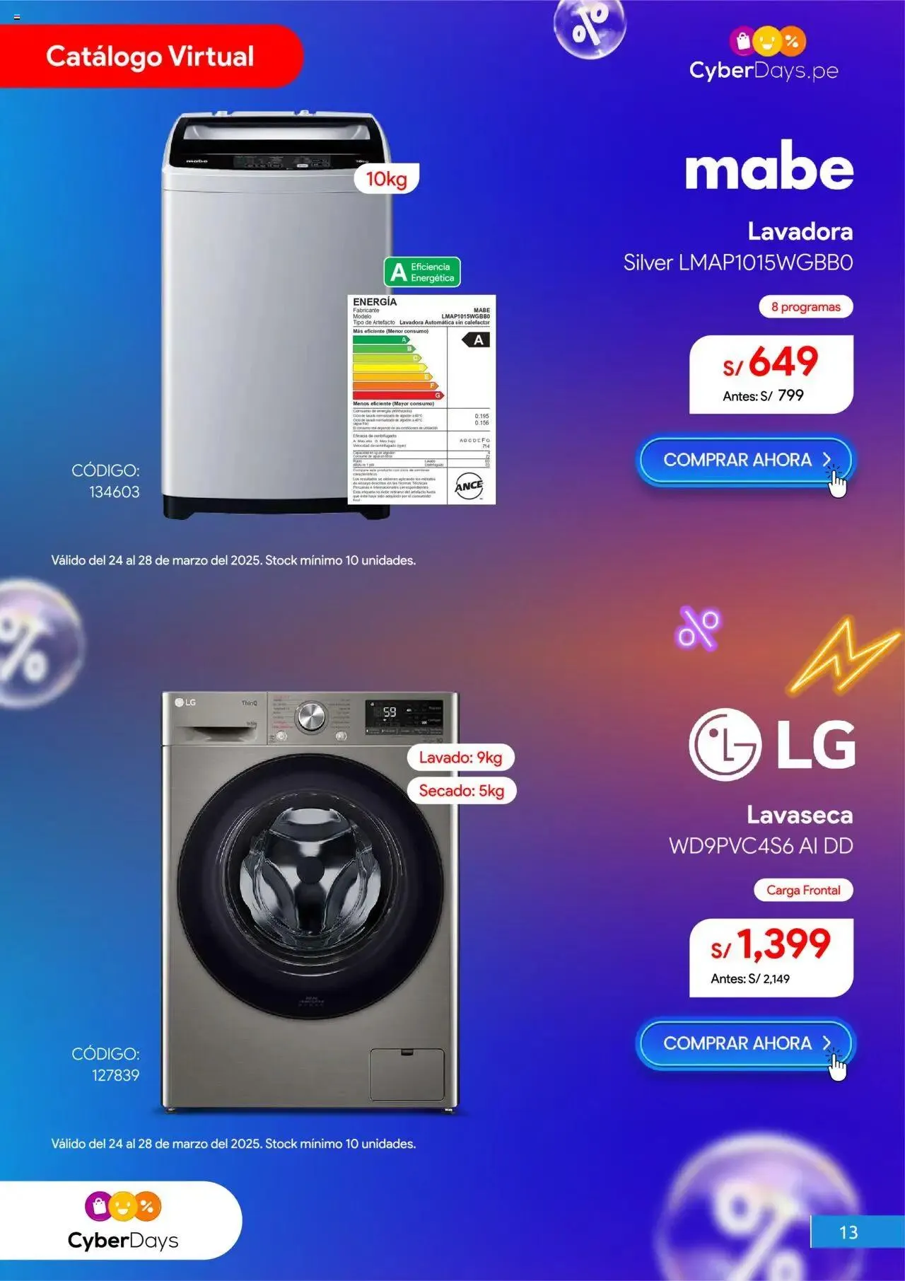 Catalogo de Hiraoka - Digital Cyber Days 24 de marzo al 28 de marzo 2025 - Pag 13