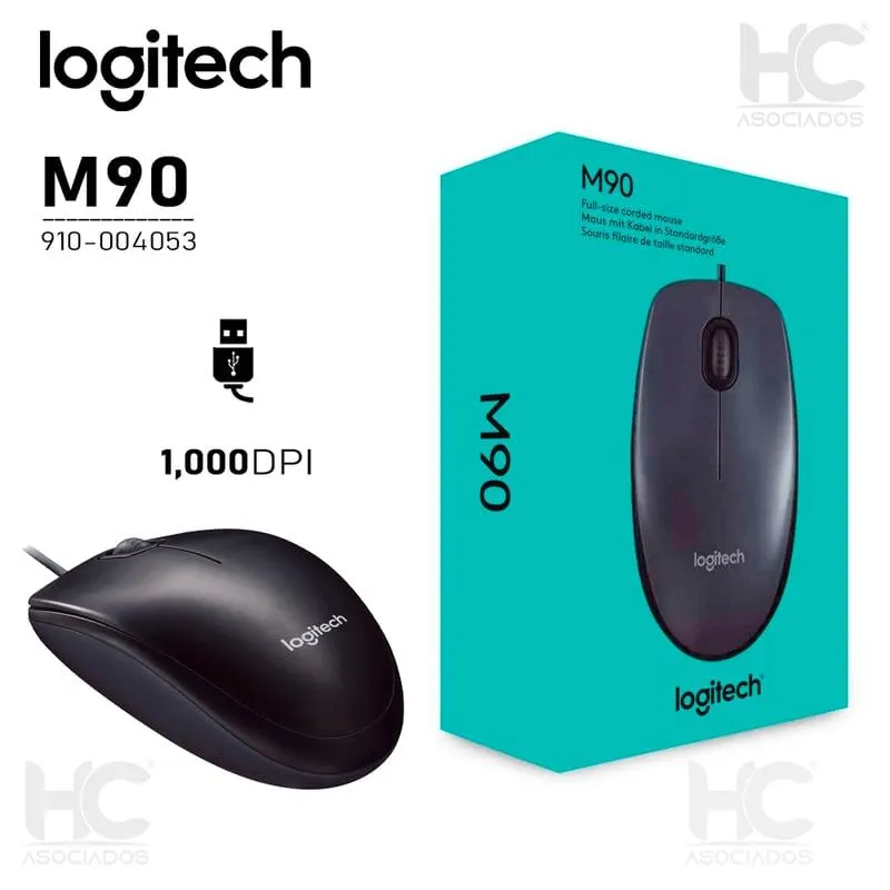 MOUSE LOGITECH M90 DARK MIDNIGHT USB BLACK